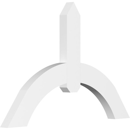 Ekena Millwork Archdale Architectural Grade PVC Gable Bracket, 36"W x 24"H x 2"D x 4"F, 16/12 Pitch GBP036X24X0204ARC00